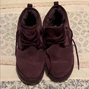 UGG Plum Suede Ankle Boots
